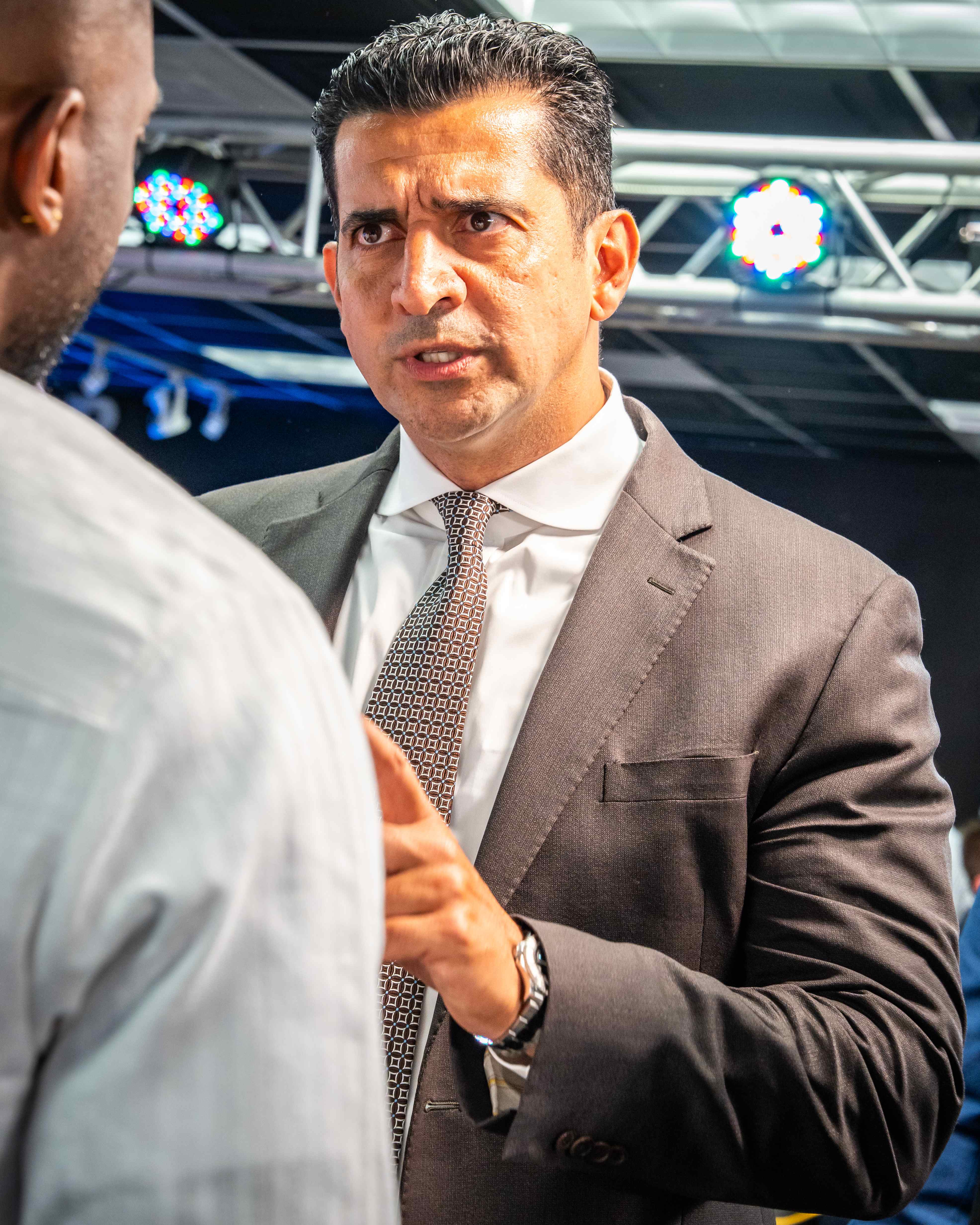 Patrick Bet-David in close conversation backstage