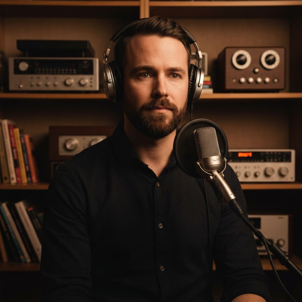 Podcast recording session